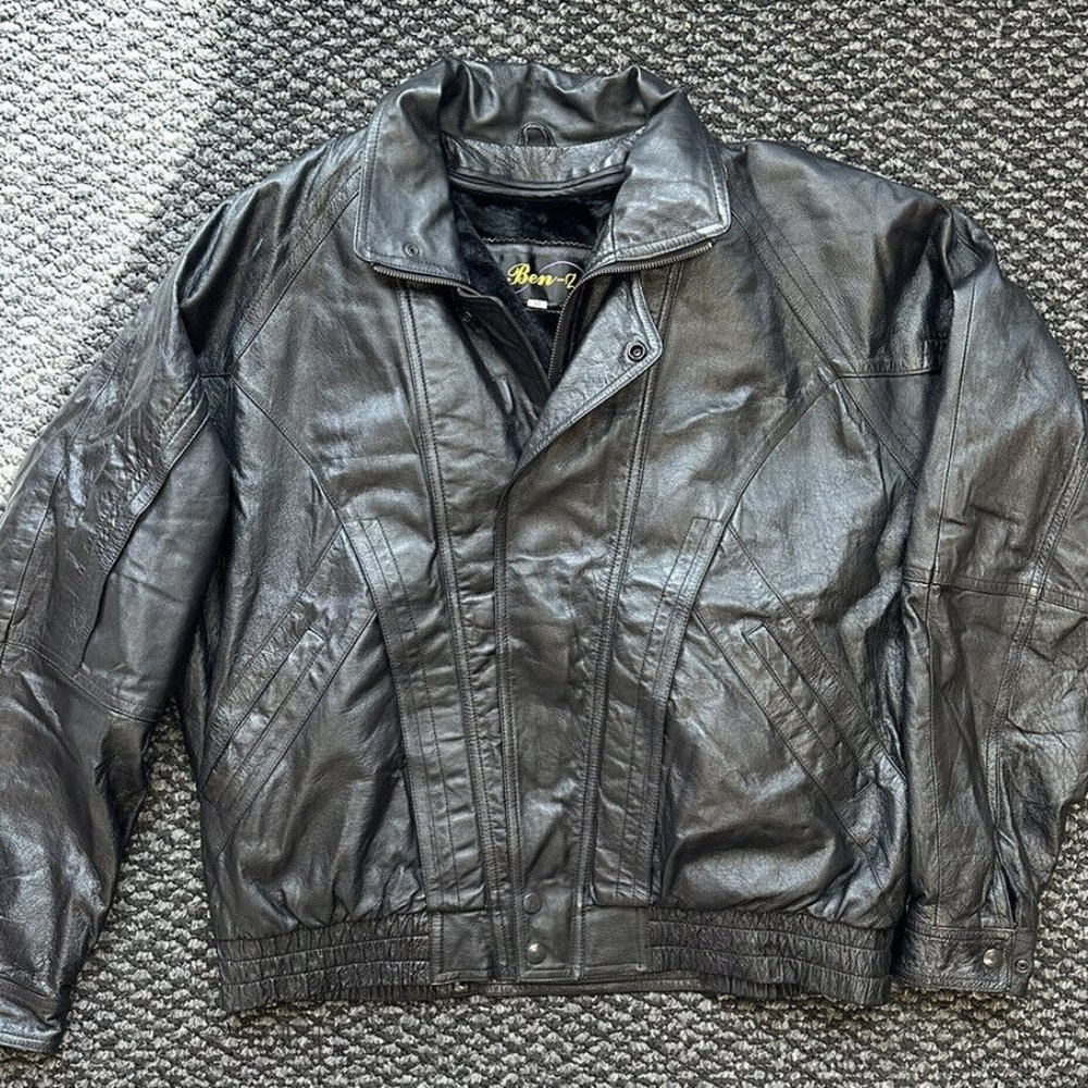 Leather Bomber Jacket